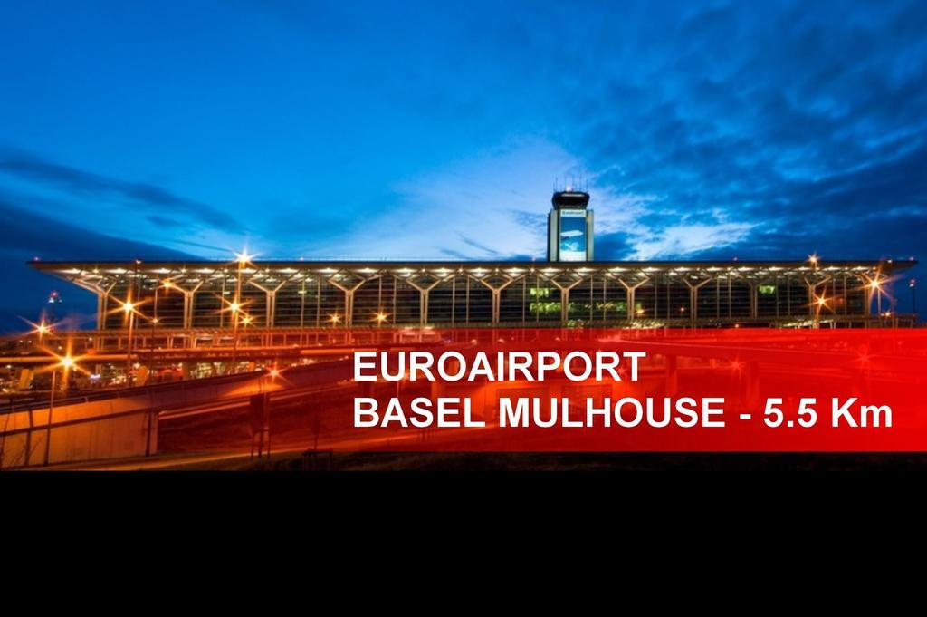 Hotel Restaurant Tivoli - Basel Airport Huningue Exterior foto
